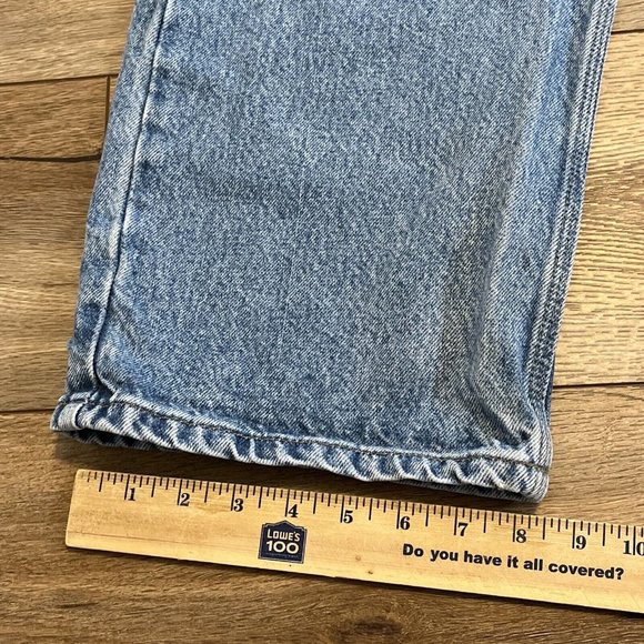 Men's Carhartt Relaxed Fit Denim Jeans SZ 40x30 Light Blue B460 LVB Work Casual - Picture 6 of 12